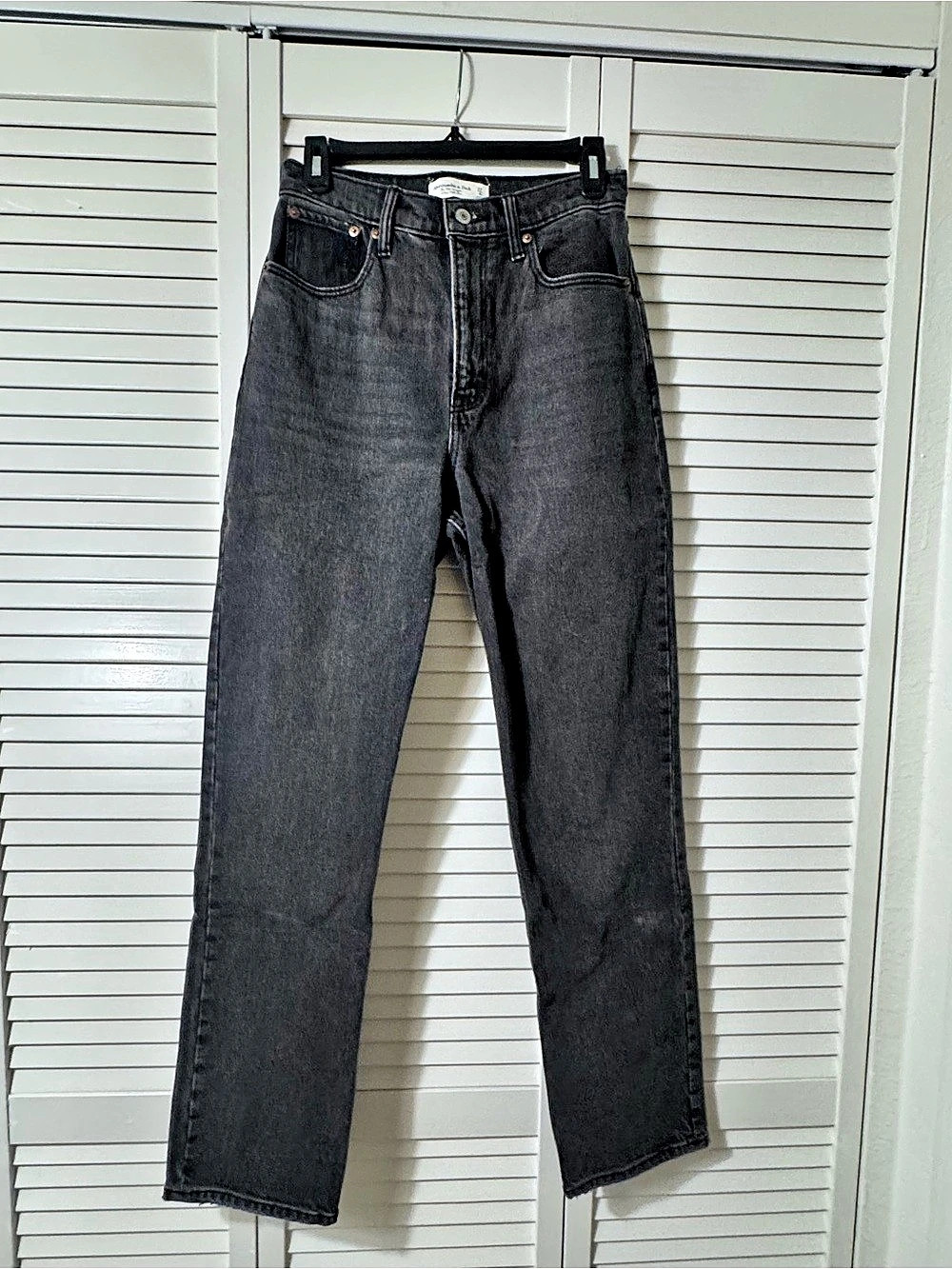 Abercrombie & Fitch Ultra High Rise Curve Love High Rise Black Waist 27